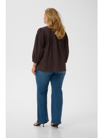 KAFFE curve Bluse langarm KCmaisie A-shape in Coffee Bean