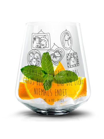 Mr. & Mrs. Panda Blümchentail Glas Igel Familie mit Spruch in Transparent