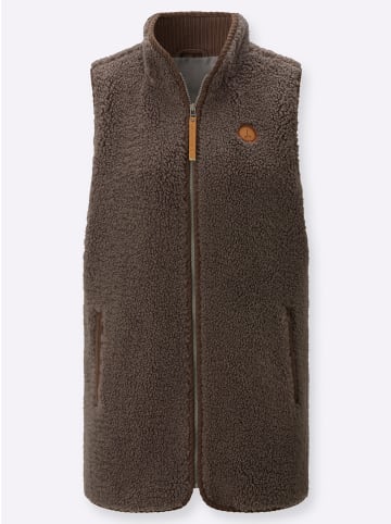 WITT WEIDEN Teddy-Weste in dunkeltaupe