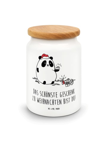 Mr. & Mrs. Panda Vorratsdose Panda Weihnachtsgeschenk mit Spruch in Weiß