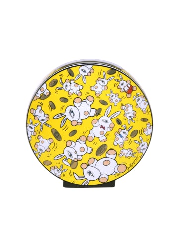 Goebel Vase " Mauro Bergonzoli  Magic Bunny Gold " in Bunt