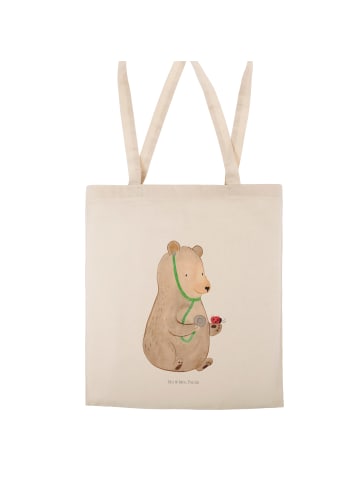 Mr. & Mrs. Panda Tasche Bär Arzt ohne Spruch in Creme