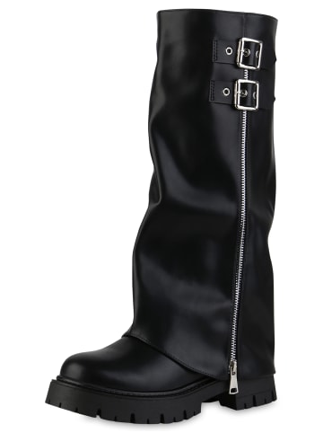VAN HILL Bikerstiefel Mia in Schwarz