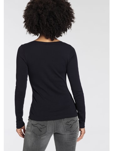 Kangaroos Longsleeve in schwarz