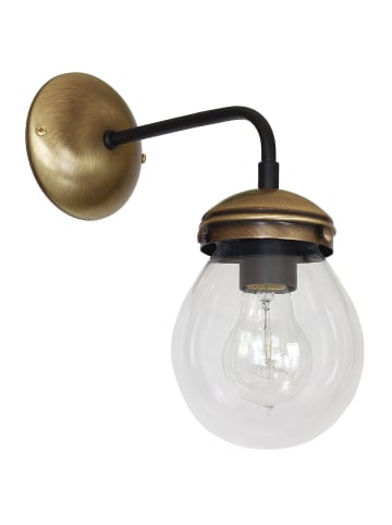 Licht-Erlebnisse Wandlampe (B)13 x (L)26 x (H)30 cm in Altmessing KlarAltmessing Klar