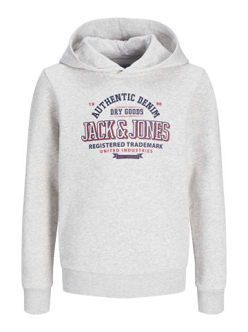 JACK & JONES Junior Kapuzenpullover in White Melange