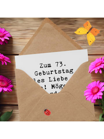 Mr. & Mrs. Panda Grußkarte Spruch 73. Geburtstag Glückwünsche mi... in Weiß