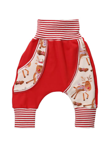 Land-Juwelen Babyhose Handmade Rentier in rot