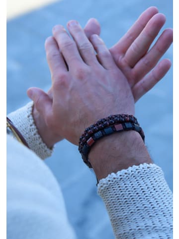 GT COLLECTION Armband Double-Bead in red