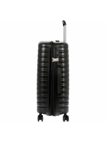 Roncato Wave - 4-Rollen-Trolley M 65 cm erw. in schwarz