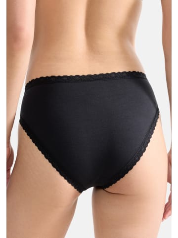 Sloggi Tai Slip 24/7 Cotton Lace in Beige / schwarz