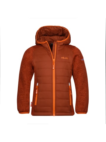 Trollkids hybride Fleece-Jacke "Skabu" in Dunkelorange/Hellorange