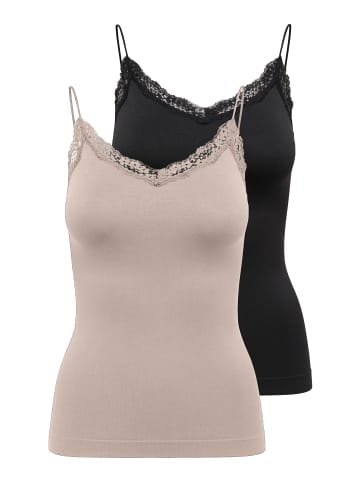 ONLY 2er-Pack Trägertop in Black