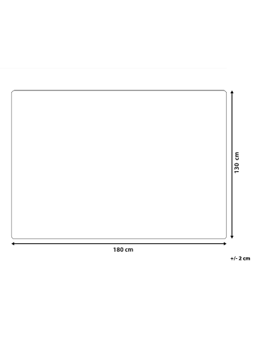 Beliani Kuscheldecke ALAZEYA in Grau/Gold - (W) 130 x (H) 1 x (L) 180 cm