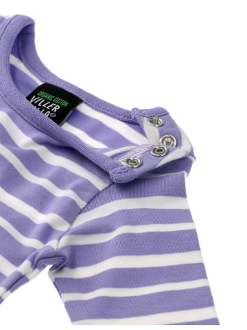 Villervalla Body Langarm Stripes in lavendel