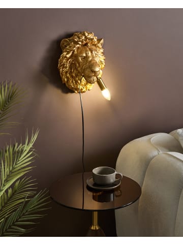 Beliani Wandleuchten SIMBA in Gold/Messing - (W) 23 x (H) 30 x (L) 17 cm