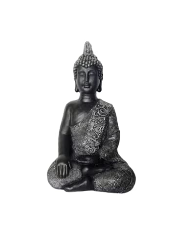 relaxdays Buddha Figur in Anthrazit - (H)45 cm
