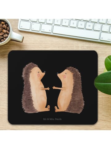 Mr. & Mrs. Panda Maus-Pad Igel Liebe ohne Spruch in Schwarz