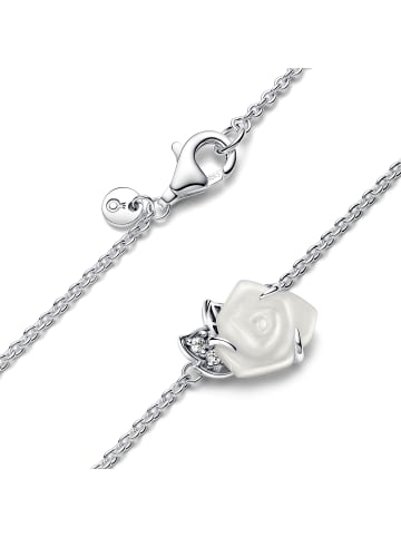 Pandora Silber Kette Rose weiß 45 cm