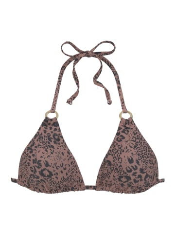 LASCANA Triangel-Bikini-Top in braun-schwarz