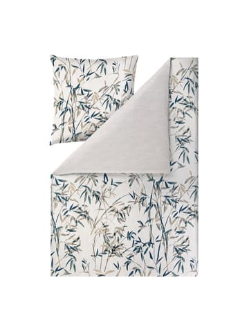 Estella Bettwäsche Mako-Satin Bio Palmira in dunkelblau