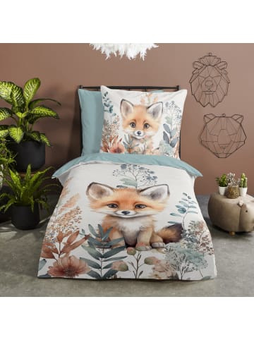 Good Morning Renforcé Kinder-Wendebettwäsche in bunt