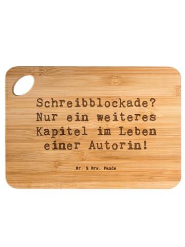 Mr. & Mrs. Panda Frühstücksbrett Spruch Autorin Kapitel mit Spruch in Braun