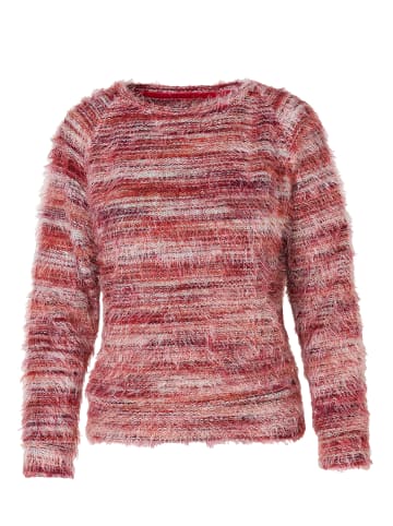 KOROSHI Women's sweater soft fur effect knit in rot