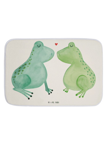 Mr. & Mrs. Panda Badematte Frosch Liebe ohne Spruch in Weiß