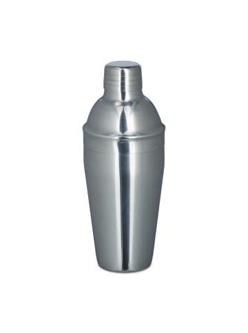 relaxdays 4x Cocktailset 5-teilig in Silber