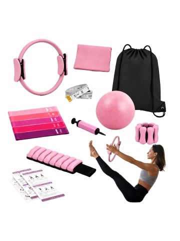 relaxdays 13-tlg. Pilates Set in Pink