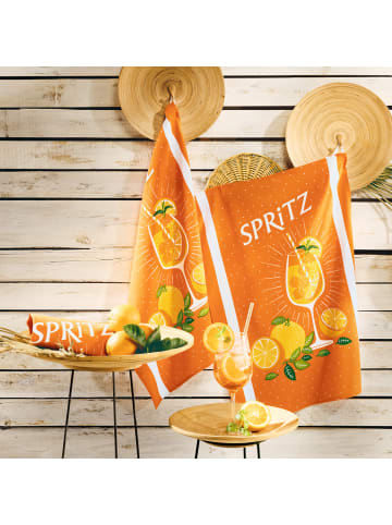 Erwin Müller Baumwolle Geschirrtuch 3er-Pack in orange