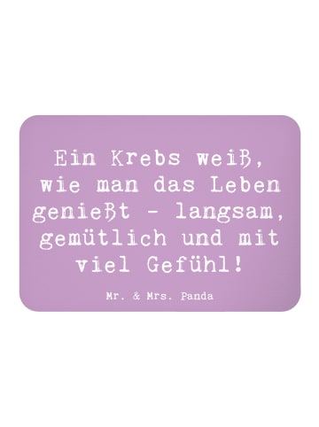 Mr. & Mrs. Panda Magnet Spruch Krebs Genießer mit Spruch in Lavendeltraum