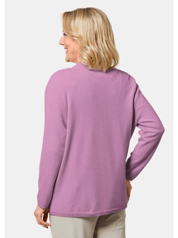 GOLDNER Cardigan in langer offener Form in flieder