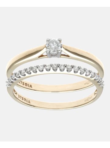 Diamant L'éternel Ring aus 375 Gelbgold mit 0.25 Karat Diamant