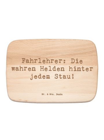 Mr. & Mrs. Panda Frühstücksbrett Spruch Fahrlehrer: Die wahren H... in Transparent