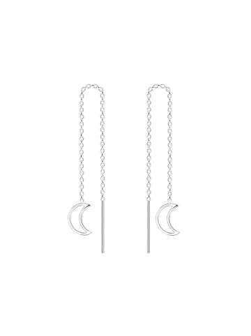Alexander York Ohrringe OHRHÄNGER KETTE MIT MOND in 925 Sterling Silber, 2-tlg. in silber