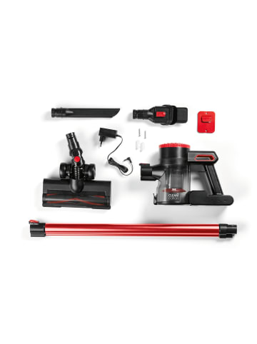 CLEANmaxx Akku-Zyklon-Staubsauger 22,2V rot  rot
