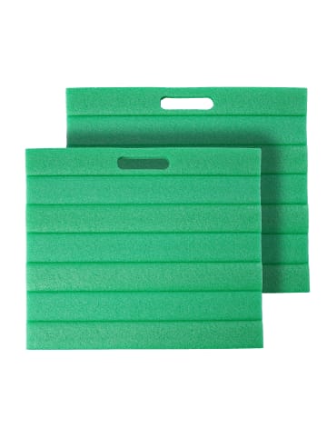 relaxdays 2x Kniekissen in Grün - (B)35 x (H)3 x (T)30 cm