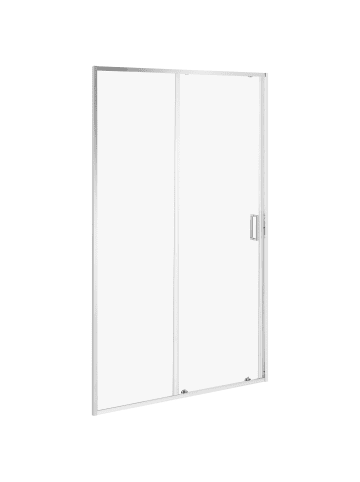 Beliani Duschtür YAURI in Silber - (W) 120 x (H) 190 cm