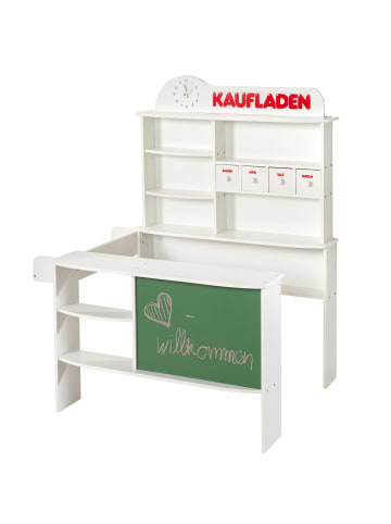 roba Kaufladen mit Zubehör, 4 Schubladen, Uhr, Tafel, Theke & Seitentheke