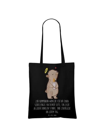 Mr. & Mrs. Panda Shopper Bag Bär Kommunion  mit Spruch in Schwarz