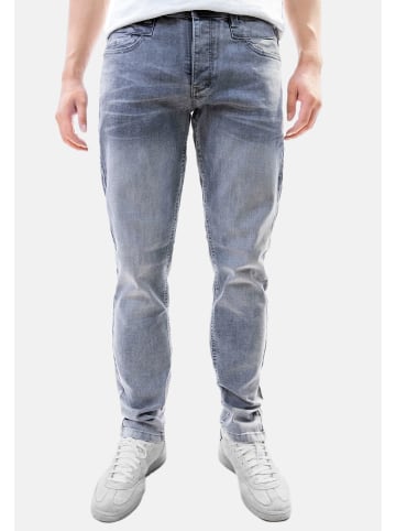 Jaylvis Denim Jeans mit Design Taschen und Kontrastnähten in Hellblau