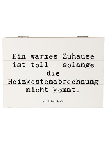 Mr. & Mrs. Panda Schatulle Spruch Geborgenheit im Zuhause mit Sp... in Weiß