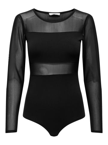 ONLY Langarm Body Shirt Longsleeve Mesch Bodystocking Oerteil in Schwarz
