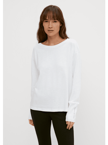 comma CI T-Shirt langarm in Weiß