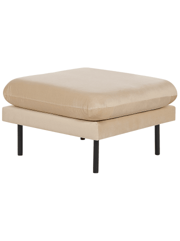 Beliani Ottomane VINTERBRO in Beige/Schwarz - (W) 70 x (H) 44 x (L) 70 cm