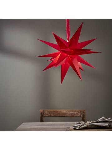 MARELIDA Papierstern 3D Stern mit Dekoband hängend 18-zackig D: 35cm in rot