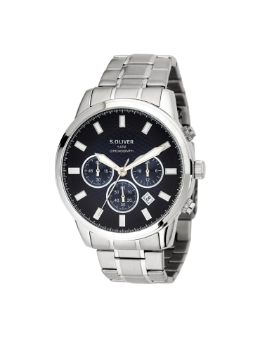 s.Oliver Armbanduhr Core Round in silber