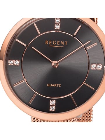 Regent Armbanduhr Regent Metallarmband rosegold mittel (ca. 34mm)